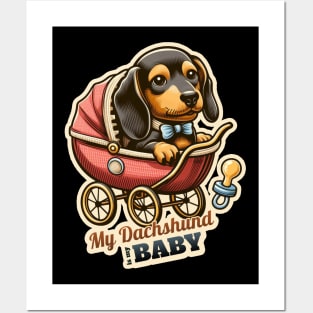 Baby dachshund Posters and Art